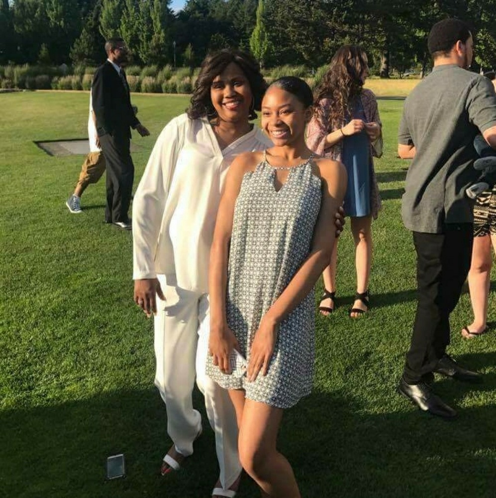 Beautiful black and white dress